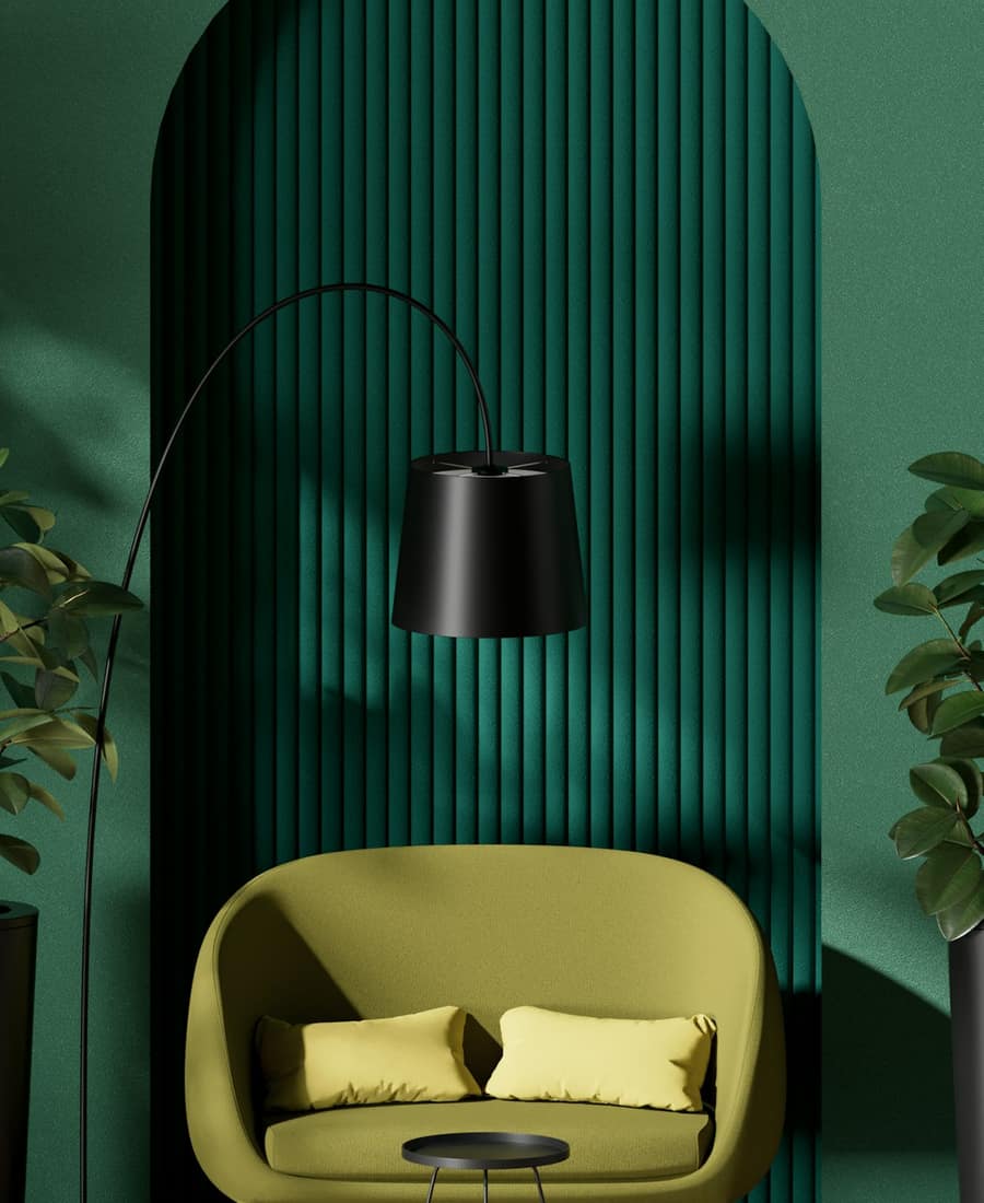 Woven Shade Floor Light